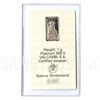 Image 1 : Credit Suisse 1 Gram Platinum Bar Statue Of Liberty