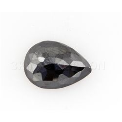 Jet Black Color AA Pear Brilliant 2.69CTW Loose Black D