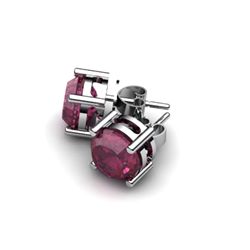 Ruby 3.20ctw Earring 14kt White Gold