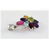 Image 2 : 19.61CTW Multi-color Precious Stone Silver Pendant