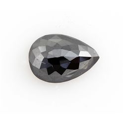 Jet Black Color AA Pear Brilliant 2.89CTW Loose Black D