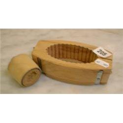 2 wooden butter moulds...