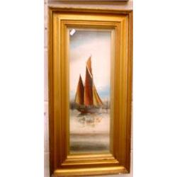 Pair of oils of sailing boats by Garman Morri...