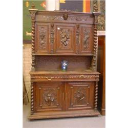 Continental carved oak buffet...