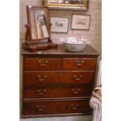 Georgian oak chest of drawers, circa 1720...