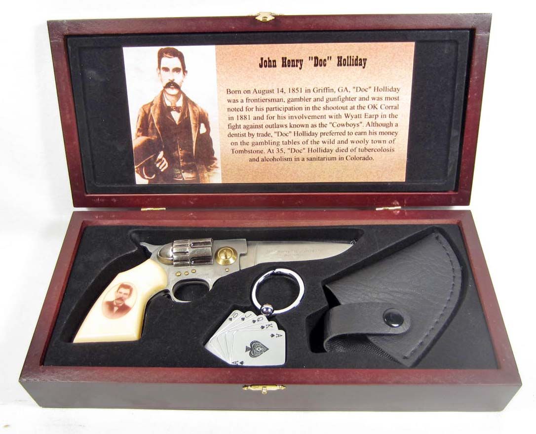 DOC HOLLIDAY GUN KNIFE IN COLLECTORS BOX