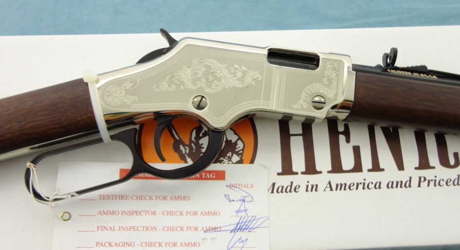 Henry Arms co. Silverado LTD Engraved Golden Boy