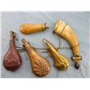 Image 2 : Lot of Antique Powder Horns & Flasks