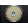 Image 1 : Tear Shaped Simulated Aquamarine Gemstone; EST. $10-25