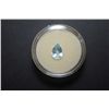Image 2 : Tear Shaped Simulated Aquamarine Gemstone; EST. $10-25