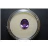Image 1 : Oval Shaped Simulated Amethyst Gemstone; EST. $10-25