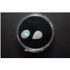 Image 1 : Oval Shaped & Tear Shaped Simulated Opal Gemstones; Lot of 2; EST. $10-25