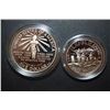 Image 2 : 1986-S US Liberty Commemorative Two-Coin Proof Set In Velvet Box; Ellis Island $1 & Nation Of Immigr