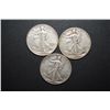 Image 1 : 1943 (2) & 1946 Walking Liberty Half Dollar; Lot of 3; EST. $40-60