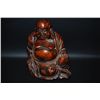 Image 1 : Wooden Buddha Statue; Approximately 7 1/2 X 5 1/2 Inches; EST. $50-100