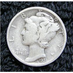 1931 S Mercury Dime Fine