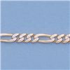 Image 2 : Genuine 16\" 14k  Gold-Yellow 3.6mm Rhod Figaro Chain