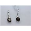 Image 1 : 12.25 CTW SMOKY TOPAZ EARRING .925 STERLING SILVER