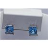 Image 1 : 22.35 CTW BLUE TOPAZ EARINGS .925 STERLING SILVER