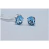 Image 1 : 13.80 CTW BLUE TOPAZ EARINGS .925 STERLING SILVER
