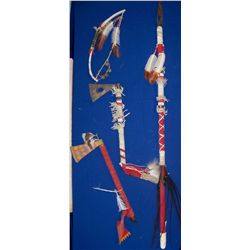 Four Vintage Apache Reservation Decorative Weapons