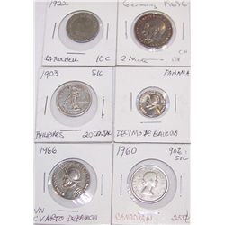 (6X$) Rare Foreign Coins