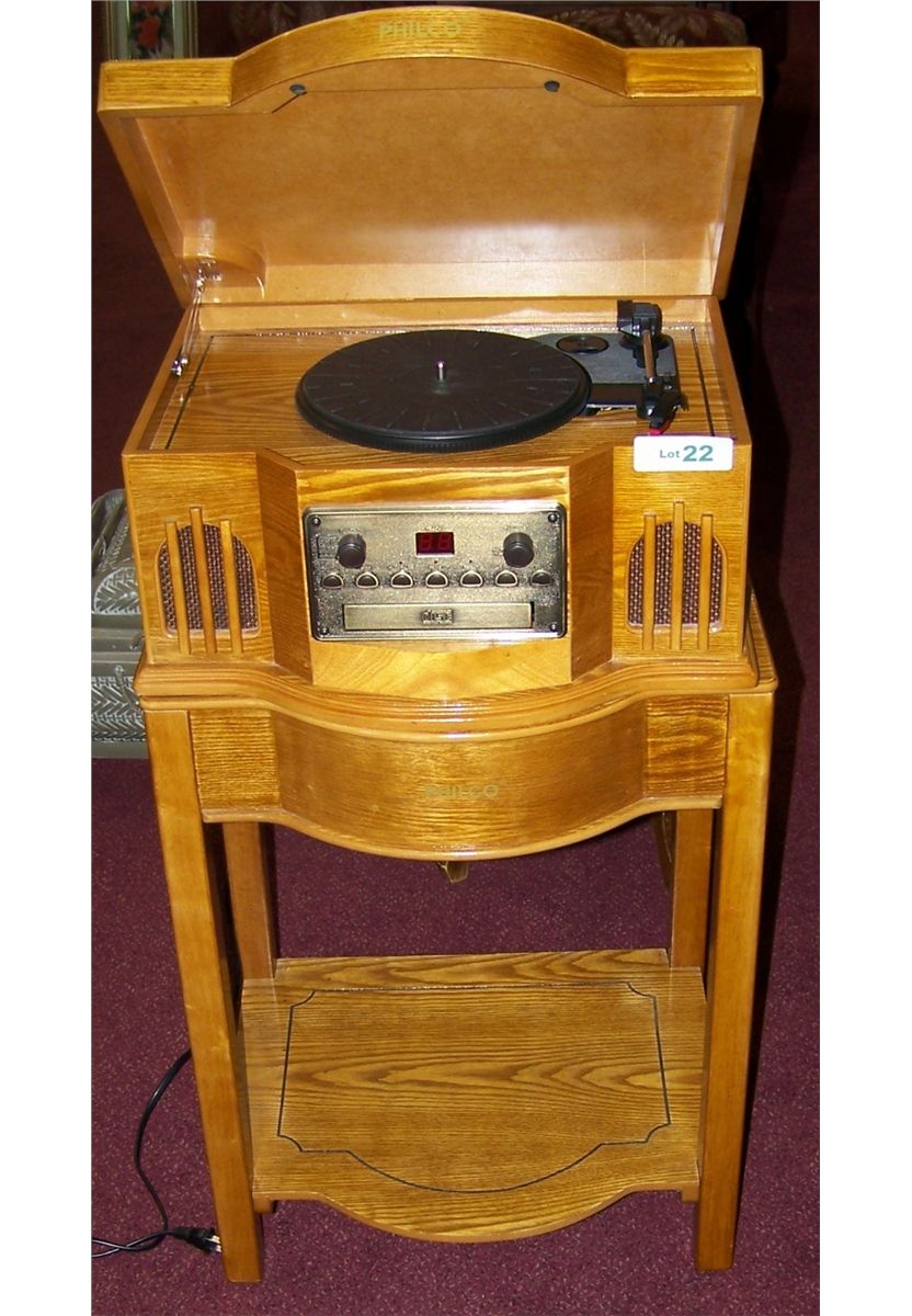 Philco Antique Reproduction Record Player on Stand