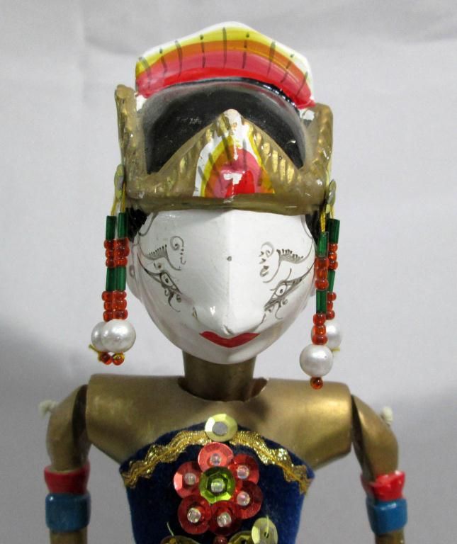 Stick Puppet And Japanese Geisha Doll