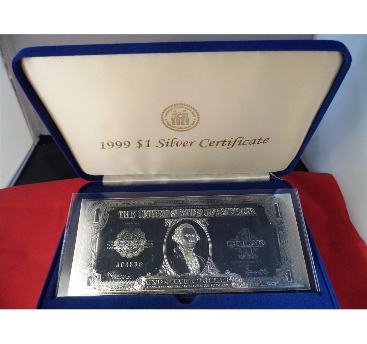 National Collectors Mint - 1999 $1 Silver Certificate Note - Perimeter ...