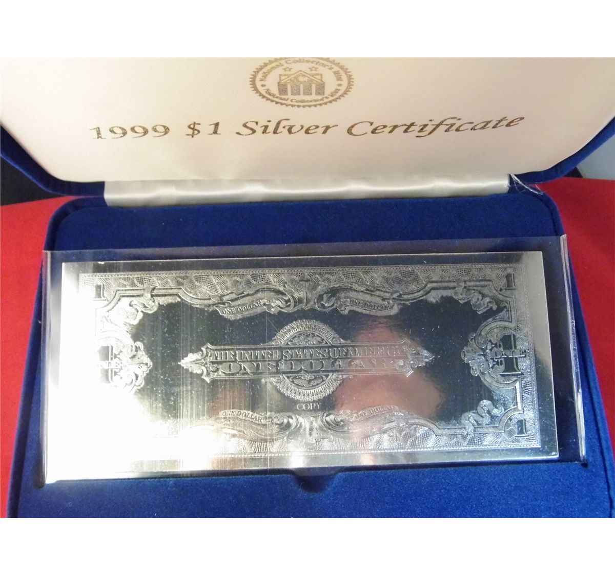 National Collectors Mint - 1999 $1 Silver Certificate Note - Perimeter ...