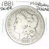 Image 1 : 1881 MORGAN SILVER DOLLAR *NICE SILVER DOLLAR* COIN CAME OUT OF SAFE!!!