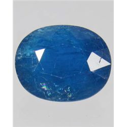 1293 - 7.70 CT - NATURAL OVAL BLUE APATITE GEMSTONE