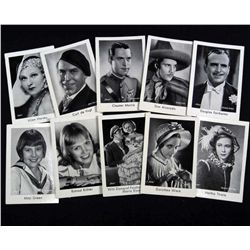 5724 - LOT OF 10 - 1930'S JOSETTI FILMBILDER CIGARETTE MOVIE PHOTO CARDS