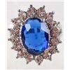 Image 1 : 8255 - STERLING SILVER PLATED CZ RING - SIZE 8