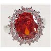 Image 1 : 8305 - 18K GOLD PLATE GEMSTONE RING - SIZE 7