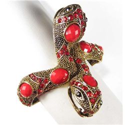 8324 - DOUBLE SNAKE JEWELED BRACELET