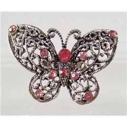 8401 - RHINESTONE BUTTERFLY RING