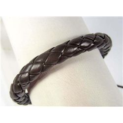 8992 - MENS BRAIDED LEATHER HEMP BRACELET