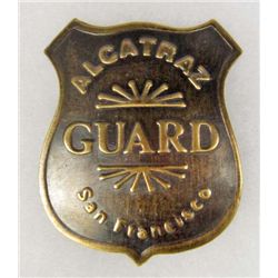 8996 - ALCATRAZ GUARD BRASS BADGE