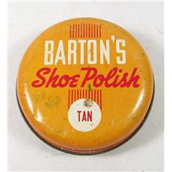 3571 - BARTON'S SHOE POLISH VINTAGE TIN 3 1/8 oz