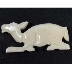 4541 - HAND CARVED CAMEL BONE FIGURINE - APPROX. 2" X 1.5"