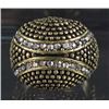 Image 1 : 4900 - ANTIQUED BRONZE COLOR RING W/ CZ'S - SZ 9.25