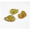 Image 1 : 5924 - LOT OF 3 - 11.75 CT - NATURAL ROUGH GREEN GROSSULAR GARNET