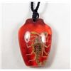 Image 1 : 6945 - RED COLORED RESIN PENDANT WITH REAL SCORPION