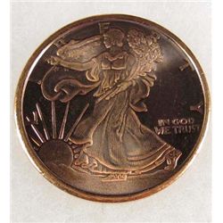 7854 - 1 OZ OF .999 COPPER 2011 USA WALKING LIBERTY COIN