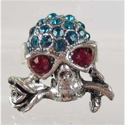 8338 - RHINESTONE SKULL RING