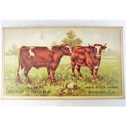 9090 - SWIFT AND COMPANY HIDE ADVERTISING TRADE CARD