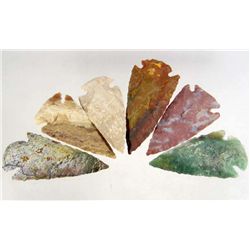 9207 - LOT OF 6 LARGE ARROWHEADS