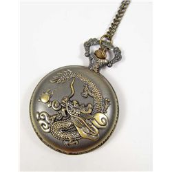 7342 -  BRASS DRAGON POCKET WATCH