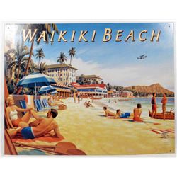 7420 - WAIKIKI BEACH  METAL SIGN - 12..5x16"